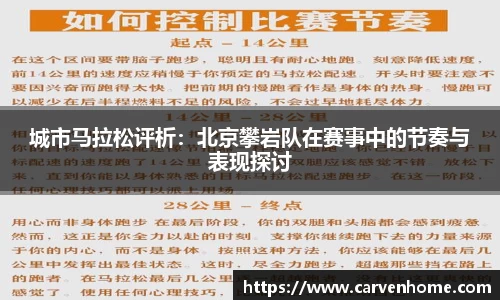 城市马拉松评析：北京攀岩队在赛事中的节奏与表现探讨