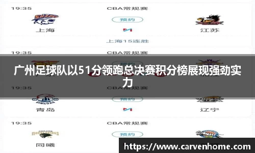 广州足球队以51分领跑总决赛积分榜展现强劲实力